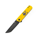 Kansept Foosa T2020T8 – Limited Edition Slip Joint Knife, 154CM Blade, Yellow G10 Bat Print Handle