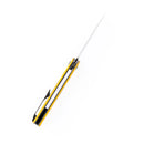 Kansept Foosa T2020T8 – Limited Edition Slip Joint Knife, 154CM Blade, Yellow G10 Bat Print Handle