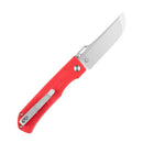 Kansept Reedus T1041A2 – 3.5" Stonewashed 154CM Clip Point Blade, Red G10 Handle, Liner Lock – Designed by D.O.C.K.