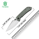 Tenable Fenrir T1034V1 – Green Micarta, 3.48" Stonewashed Nitro-V Blade, Sparrow Knife Co. Design