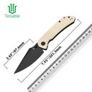 Tenable Fenrir T1034V11 – Ivory White G10, 3.48" Blackwashed Nitro-V Blade, Sparrow Knife Co. Design