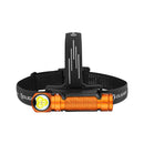 Olight Perun 3 Headlamp – Orange | 3,000 Lm Rechargeable Right‑Angle Headlamp with Dual White & Red Light Modes