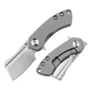 Kansept Mini Korvid 1.45" Satin CPM-S35VN Bead Blasted Titanium Plain K3030A2