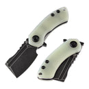 Kansept Mini Korvid 1.45" Black TiCn Coated 154CM Jade G10 T3030A4