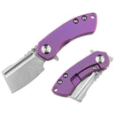 Kansept Mini Korvid 1.45" Stonewashed CPM-S35VN Purple Anodized Titanium K3030A4