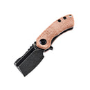 Kansept Mini Korvid 1.45" Black TiCn Coated 154CM Brown Micarta T3030A5