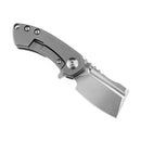 Kansept Mini Korvid 1.45" Stonewashed CPM-S35VN Gradient Titanium Handle With Dimples Plain K3030A5