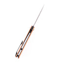 Kansept Prickle K1012C1 – 3.53" CPM-S35VN Blade, Red Copper Handle, Max Tkachuk Design Flipper Knife