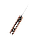 Kansept Mini Korvid 1.45" Black TiCn Coated 154CM Brown Micarta T3030A5