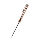 Kansept Prickle K1012C1 – 3.53" CPM-S35VN Blade, Red Copper Handle, Max Tkachuk Design Flipper Knife