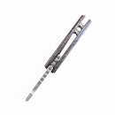 Kansept Mini Korvid 4.15" Damascus Lightning Strike Anodized Titanium Gradient K3030D1