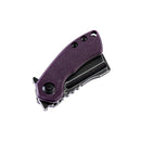 Kansept Mini Korvid 1.45" Gray TiCn Coated 154CM Purple G10 T3030A3