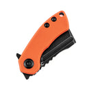 Kansept Korvid Mini 1.45" Black TiCn Coated 154CM Orange G10 T3030A7