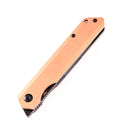 Kansept Prickle K1012C1 – 3.53" CPM-S35VN Blade, Red Copper Handle, Max Tkachuk Design Flipper Knife