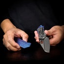 Remette RT-Woodpecker 2.95" M390 Reverse Tanto Knife – Crystallized Titanium Handle RTWP-IB