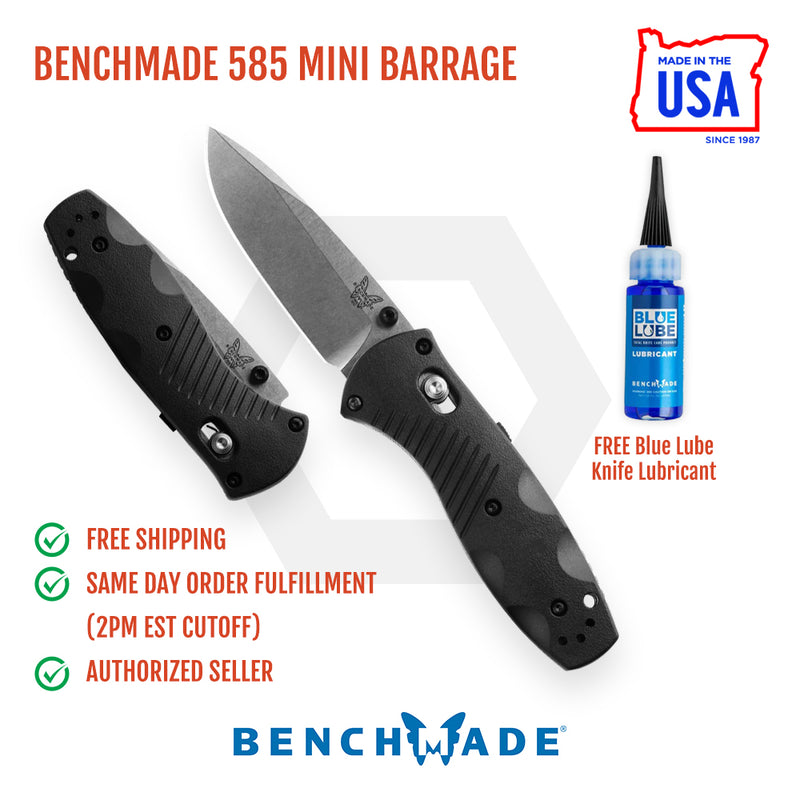 Benchmade 585 Mini Barrage Assisted Opening Folding Knife
