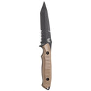Benchmade Nimravus Tanto 4.5" Combo Blade Coyote Aluminum Handles Coyote Sheath - 141SBKSN