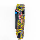 Vosteed Raccoon 14C28N Blackwash Bowie Blade Arcade Pattern G10 Handle