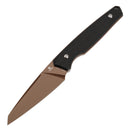 Tenable Parr G011B2 – 3.12" Rose Gold Coated 14C28N Reverse Tanto Blade, Black G10 Handle, Kydex Sheath – Designed by Jonathan Styles