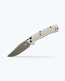 Benchmade Taggedout 15536GN-01 open position showing Elmax forest green Cerakote blade