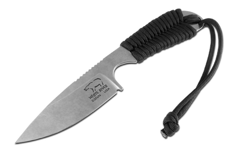 White River Knife & Tool M1 Backpacker 3in S35VN Stonewashed Blade Paracord Handles