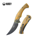 Kubey Scimitar 3.46" 14C28N Brown Ultem KUB173H