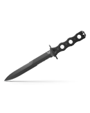 Benchmade 185SBK SOCP Fixed Blade Knife 7.11" Black Double Edge Combo Dagger Blade Black G10 Handles Injection Molded Sheath