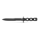 Benchmade 185SBK SOCP Fixed Blade Knife 7.11" Black Double Edge Combo Dagger Blade Black G10 Handles Injection Molded Sheath