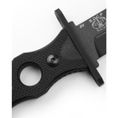 Benchmade 185SBK SOCP Fixed Blade Knife 7.11" Black Double Edge Combo Dagger Blade Black G10 Handles Injection Molded Sheath