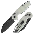 Tenable Model 6 T1022V3 – 3.1" Blackwash 14C28N Blade, Jade G10 Handle with Crossbar Lock