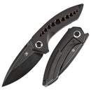 Kansept ODD 21 3.08" Blackwash CPM 20CV Blackwash Titanium with Bronze Anodized Holes Black Stonewashed K1077A1