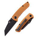 Kansept Little Main Street T2015A8 – 2.26" 154CM Drop Point Blade, Brown G10 Handle, Liner Lock – Designed by Dirk Pinkerton