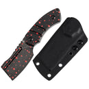 Kansept Korvid S 2.9" 14C28N Black G10 with Zombie Blood Print Black Red G2030A10