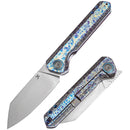 Kansept Bulldozer 3.56" CPM-20CV Titanium with Lightning Strike Finish Blue K1028A5