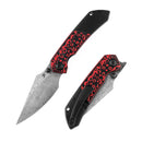 Kansept  Fenrir 3.48" Black and Red G10 + Black TiCn Coated Titanium K1034A2