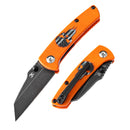 Kansept Little Main Street T2015AW – 2.26" 154CM Blade, Orange G10 Handle with Skull Print, Dirk Pinkerton Design