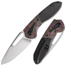 Kansept Thoth 3.43" Stonewashed CPM 20CV Blackwash Titanium + 80S Camo Carbon Purple Pink BlackK1075A1