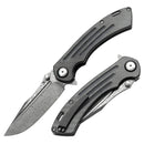 Kansept Pretatout 3.56" Damascus Carbon Fiber,G10 Black K1032D3