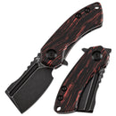 Kansept Mini Korvid 1.45" Blackwash CPM S35VN Red and Black G-mascus K3030S1