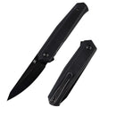 Kansept Integra T1042A2 – 3.63" Stonewashed 154CM Drop Point Blade, Black G10 Handle, Frame Lock – Designed by JK Knives