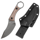 Kansept Niko 3.54" D2 Brown Micarta with Frag Pattern G004A8