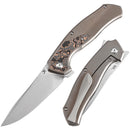 Kansept  HAVÃƒËœRN 3.48" CPM S35VN Bronze Anodized Titanium + Copper Carbon Fiber Inlay K1069A4