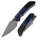 Kansept Fenrir 3.48" Black Stonewashed Titanium + Timascus Black and Blue K1034A8