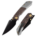 Kansept Fenrir K1034A9 – 3.48″ CPM‑S35VN Flipper/Thumb‑Hole Knife with Copper Carbon‑Fiber & Titanium Handle