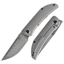 Kansept Tarkin 3.42" Damascus Bead Blasted Titanium K1078A4