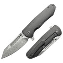 Kansept Superhawk 3.89" Blackwash Titanium Black Damascus K1084A3