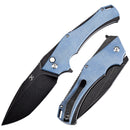 Kansept Hellx 3.6" D2 Blue Micarta T1008F3