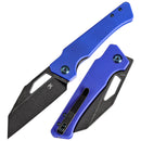 Kansept Egress 3.47" Black Stonewashed 14C28N Blue G10 T1033A2