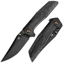 Kansept  Deadite 3.52" CPM S35VN Blackwash Titanium with Shred Carbon Fiber Black K1081A5