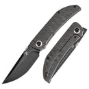 Kansept Tarkin 3.42" Blackstonewashed CPM 20CV Tiger Stripe Flamed Titanium Black Gray K1078A7